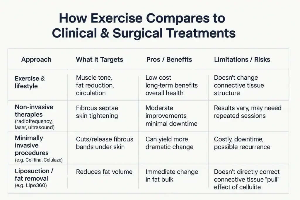 Sculpting Your Bum: Can Toning Exercises Really Reduce Cellulite? 2 How exercise compares to treatments from Lipo 360 Oxted